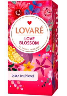 Чай черный Lovare с фруктами, ягодами и лепестками цветов, 24 шт